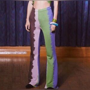 House of Sunny Women’s “She’s Electric” Mid-Rise Flared Knit Pants. Size: 12